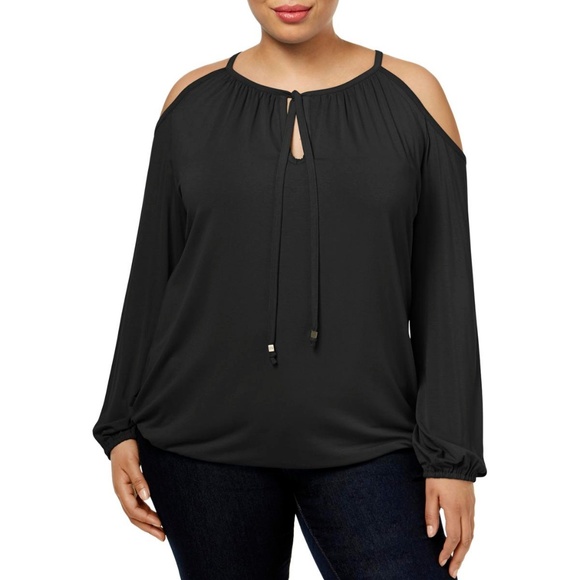 Michael Kors Tops - Michael Kors Keyhole Blouson Peasant Top